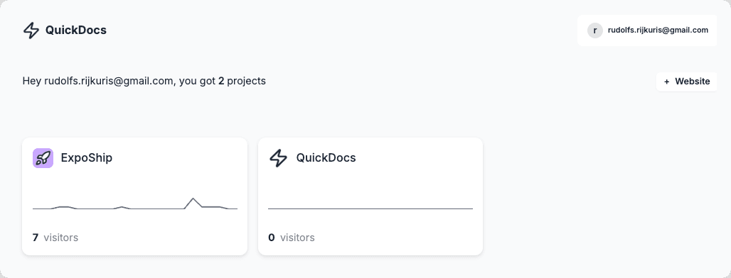 QuickDocs Dashboard